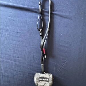 Supreme Fat Tip Jacquard Denim Black AirPod Case Holder